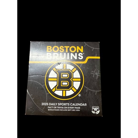Boston Bruins 2025 Daily Sports Calendar Trivia & Facts New in Box - Picture 2 of 3